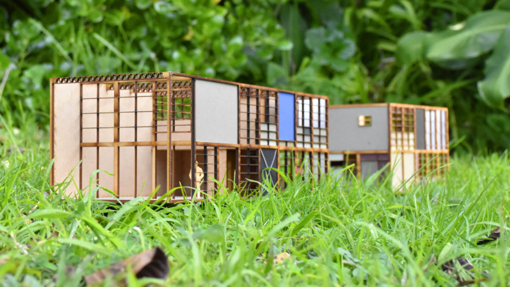 Eames House Model in Grass